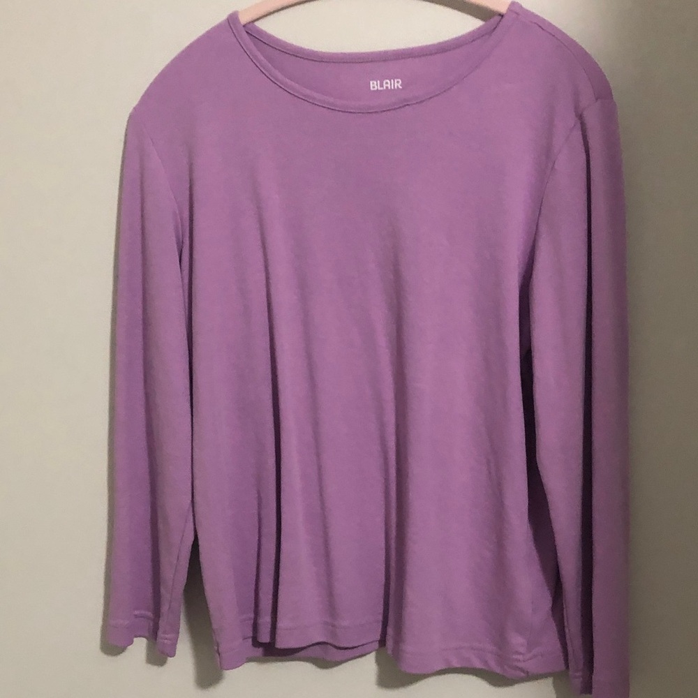 Blair Lilac Long Sleeve Crew Tee